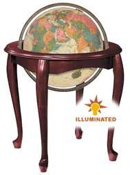 The Queen Anne Globe - Illuminated