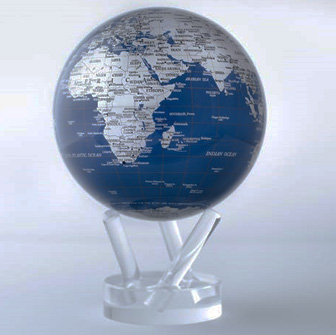 MOVA Solar Globe Blue & Silver - 4.5 Inch