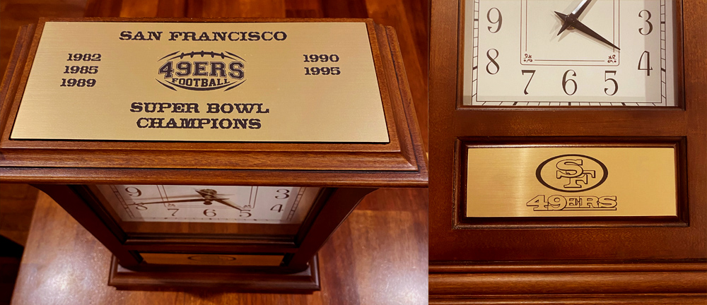Laser Engraved on the brushed Gold Plexi / Plastic - Customize your memorabilia with your own unique and personalized signs